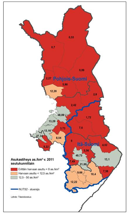 1. ITÄ- JA POHJOIS-SUOMEN SUUNNITELMA-ALUE Manner-Suomen alueella toteutetaan yhtä yhteistä rakennerahasto-ohjelmaa, joka käsittää sekä Euroopan aluekehitysrahaston (EAKR) että sosiaalirahaston (ESR)