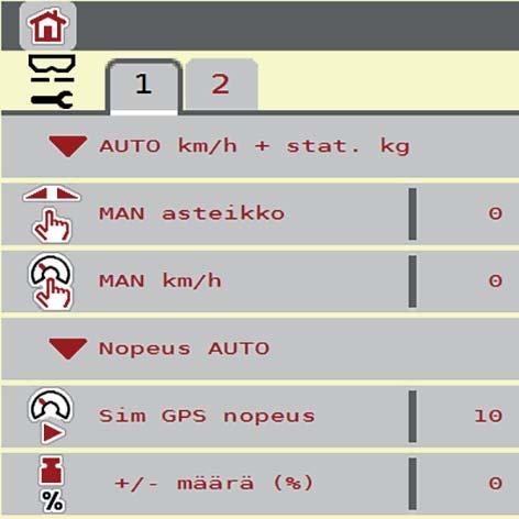 4 Käyttö AXIS ISOBUS 4.6.2 Koneasetuksen toiminnolla M EMC Avaa valikko Koneasetukset. Kuva 4.
