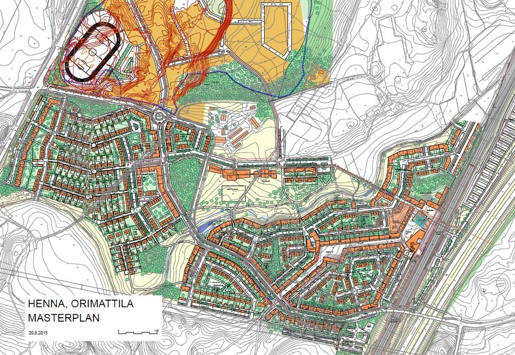 HENNAN MASTERPLAN 6500 15000 ASUKASTA Oikoradan ja Vanhan Helsingintien väliin (mt 140) voi sijoittua 6500 asukasta.