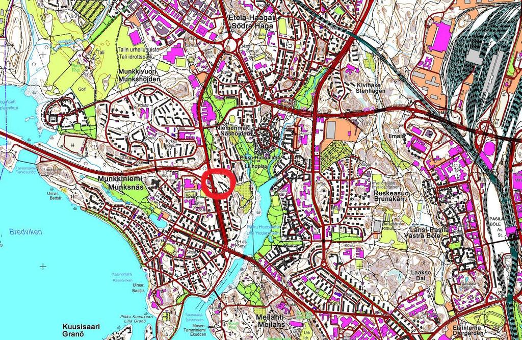 ASEMAKAAVAN MELUSELVITYS HUOPALAHDENTIE 19, HELSINKI 1. JOHDANTO Työssä laadittiin meluselvitys Huopalahdentie 19 kohdan asemakaavoitusta varten, johon on suunnitteilla kaksi asuinkerrostaloa.