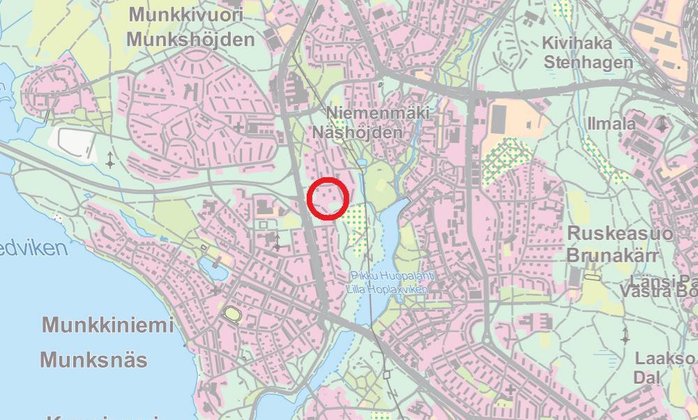 MELUSELVITYS LUUVANIEMENTIE 2-6, HELSINKI 1. JOHDANTO Huopalahteen Luuvaniementielle on suunnitteilla kaksi asuinkerrostaloa ("Y" ja "X").