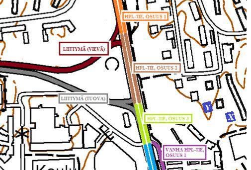 MELUSELVITYS LUUVANIEMENTIE 2-6, HELSINKI Huopalahdentien liikennemäärät on jaettu laskennoissa kaistoittain.