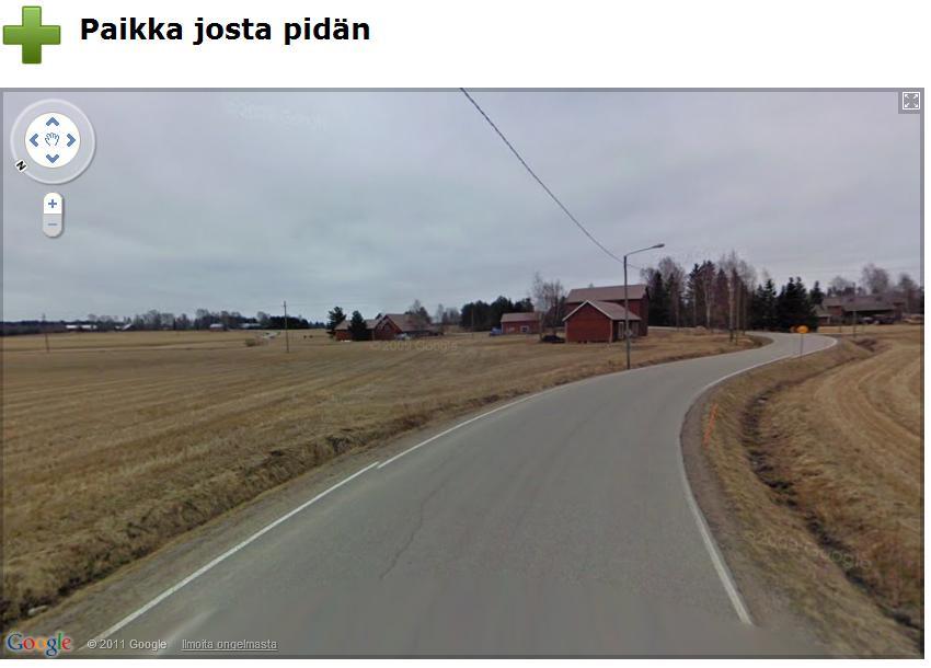 Google Mapsin katunäkymät Karttamerkki kadun
