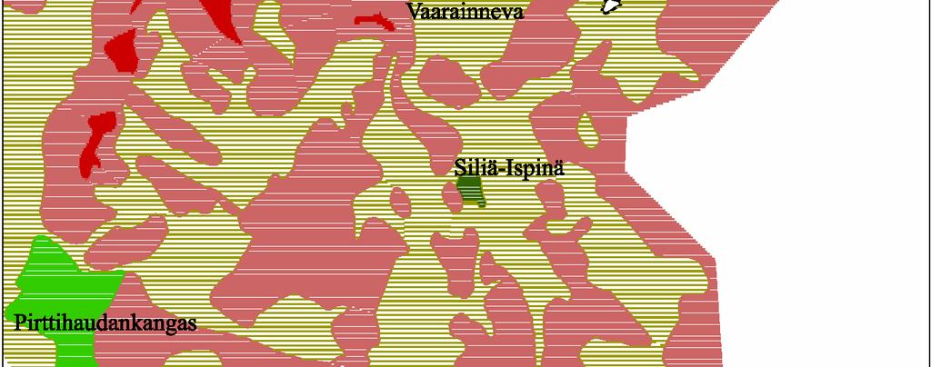 huipun eteläpuolelle on geologisista syistä perusteltua.