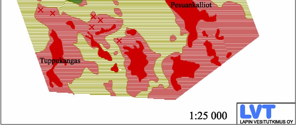 Lylynnevalla sivukivikasan alueella pintamaalajina on turve ja sen alla oleva keskimäärin 3 4 metriä paksu hiekkakerros. Hiekkakerroksen alla on moreeni.
