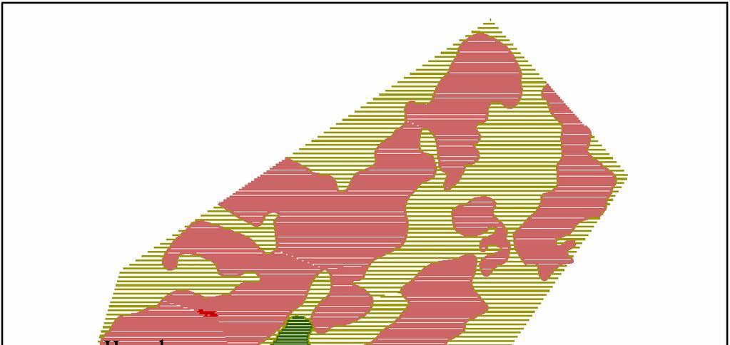 57 Nordic Mines AB keskimäärin yli 1 metri. Turpeen alla voi olla lajittuneen aineksen eli hiekan kerros. Sen alla on pohjamoreenia. Kuva 8.3 Maaperäkartta, Hourunneva ympäristöineen.