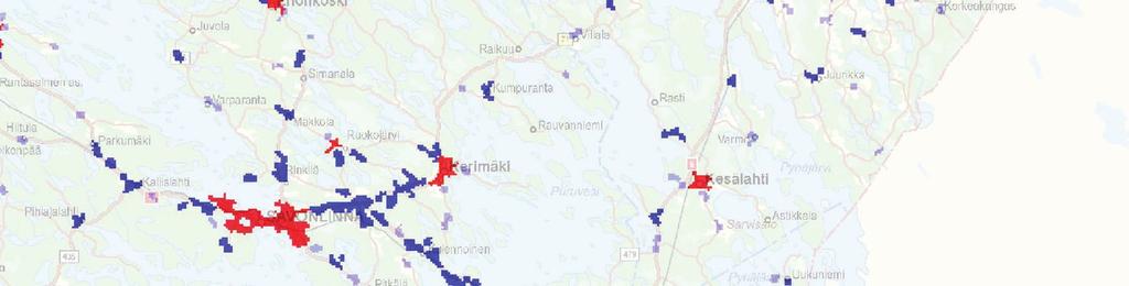 Pyhäselän taajama on noin 10 kilometrin, Joensuun kaupungin keskusta noin 24 kilometrin ja Kesälahden taajama noin 40 kilometrin etäisyydellä.