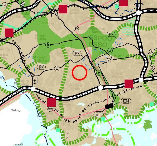 s. 2 / 19 LÄHTÖKOHDAT Suunnittelualue Suunnittelualue sijaitsee Suur-Espoonlahden suuralueella Nöykkiön Eestinlaaksossa, Eestinkallion puistoalueen länsireunassa.
