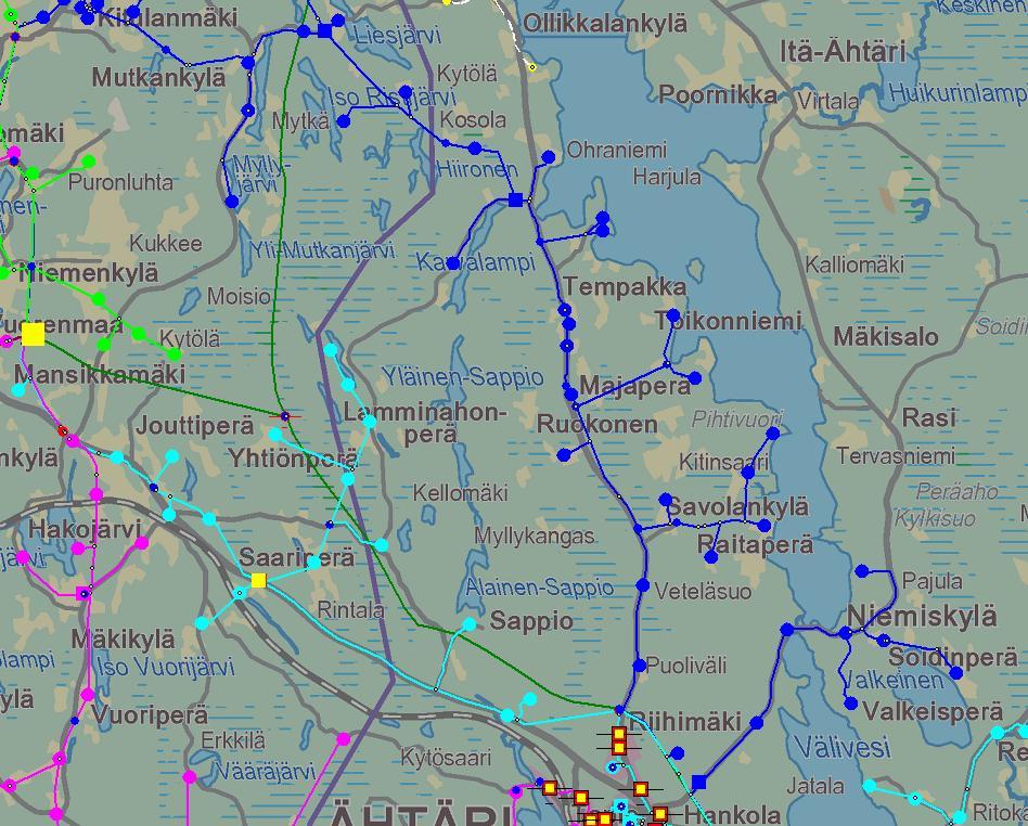 45 Kytketään loput Kitula-lähdön kuormasta Toopakan Ähtäri-lähdön perään sulkemalla Ulasta yhteyserotin Töy-Poh. Taulukko 4.