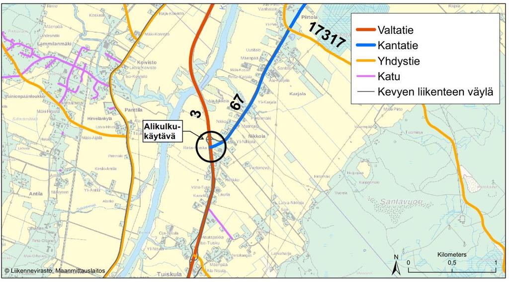 noin 4 kilometrin etäisyydelle keskustasta. Kuva 8.