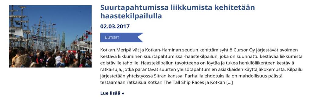 1) Miten rohkaista mahdollisimman suurta osaa kävijöistä saapumaan tapahtumapaikalle joukkoliikenteellä tai kimppakyydeillä?