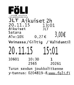 LASTEN KERTALIPPU Lippua myydään busseissa ja se on tarkoitettu alle 15-vuotiaille lapsille sekä varus- ja siviilipalvelusta suorittaville henkilöille.