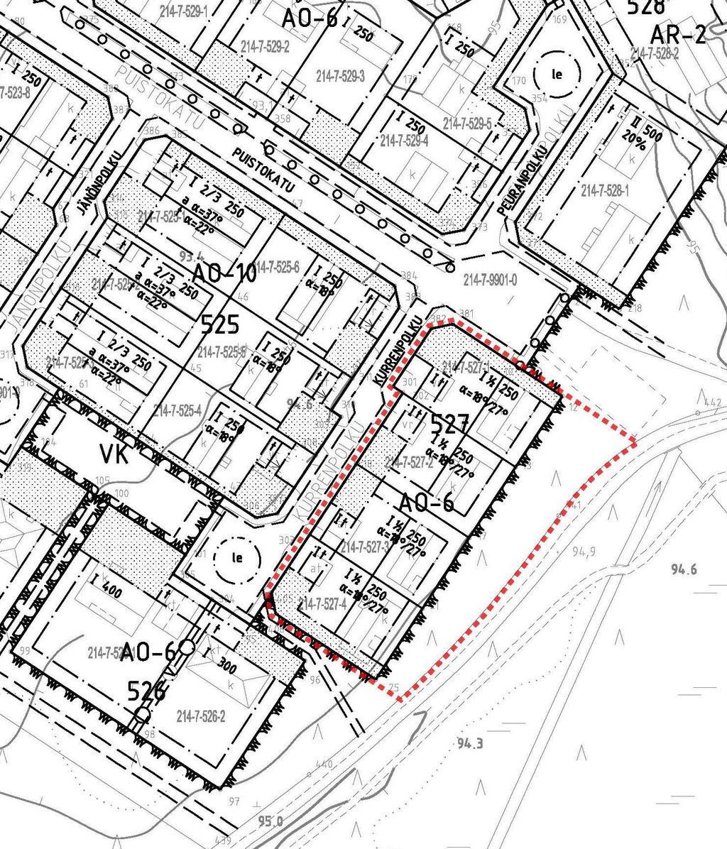 214 13 Asemakaava Kaavamuutosalueella on voimassa Ak 5109, joka on hyväksytty 26.8.