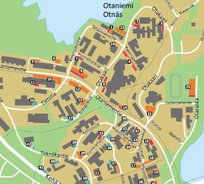 Pysäköinti Otaniemessä Otaniemessä on useita pysäköintialueita, mutta koska käyttötarve on suurta,
