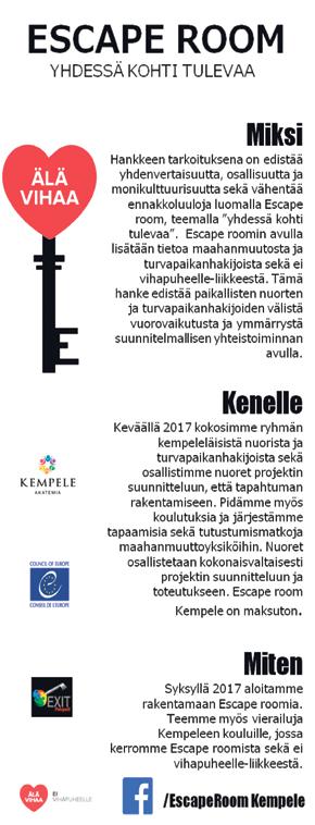 Sisäänkäynti omatoimiaikana vain Kempelehallin puoleisesta ovesta. Näyttelyt 26.8.-30.9.2017 Keramiikan kerrontaa siivillä. Riitta Polvi-Karjalaisen keramiikkateoksia.