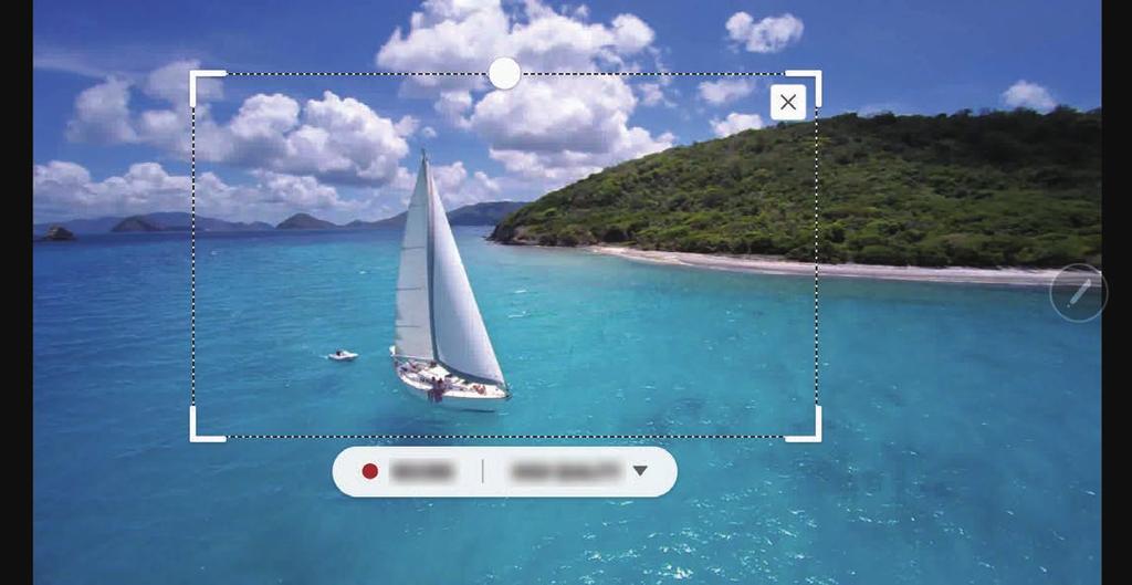 Alueen kaappaaminen videosta Videon toiston aikana voit valita alueen ja kaapata sen GIF-animaatioksi.