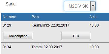 sivu 4 Päivän ottelun kokoonpano: Päivän ottelun kokoonpano ja tilastointi linkistä tehdään seuraavan ottelun kokoonpano.