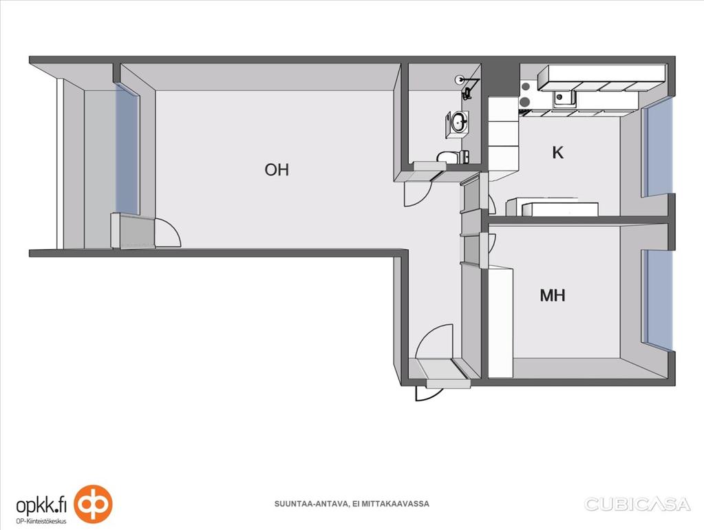 yht. (kpl/m2): Asuinhuoneistoja 56 kpl (3142,0 m²) Liikehuoneistoja 2 kpl (163,0 m²) Muita tiloja 0 kpl (0,0 m²) Tiedot autopaikoista: Autotalleja tai hallipaikkoja 17 kpl, piha-autopaikkoja 10 kpl.