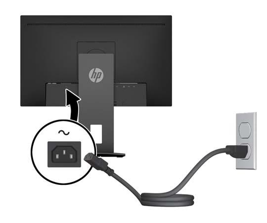 4. Kytke USB-tulokaapelin tyypin B-liitin näytön takana olevaan USB-tuloporttiin. Liitä sitten kaapelin tyypin A-liitin lähdelaitteesta tulevaan USB-porttiin. 5.