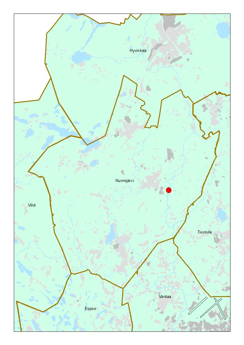 1. Johdanto Keski-Uudenmaan ympäristökeskus teki Myllykosken alueella lepakkokartoituksen kesällä 2015 Nurmijärven Myllykosken luontopolun ja virkistysalueen kehittämiseksi.