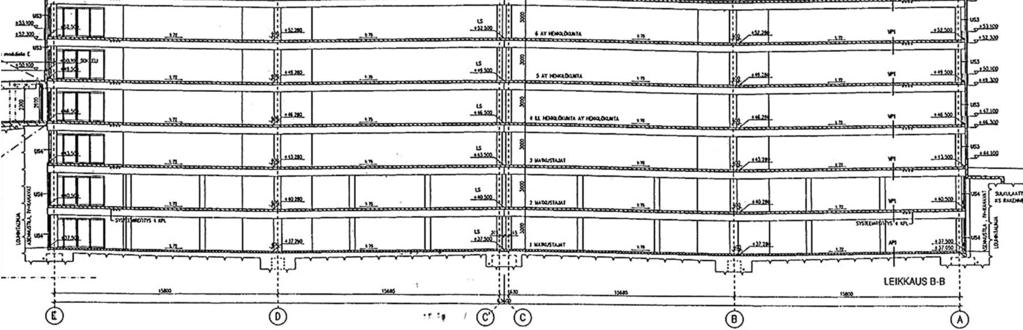 (säänkestävä) laatan betoni K40 (säänkestävä); jälkijännitys n.