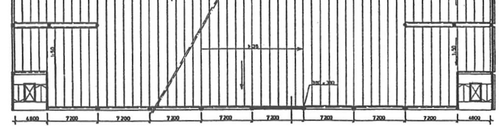 Ontelolaatan jänneväli 17000 mm tulee kaksikaistaisen pysäköintirakennuksen tilavaatimuksista.