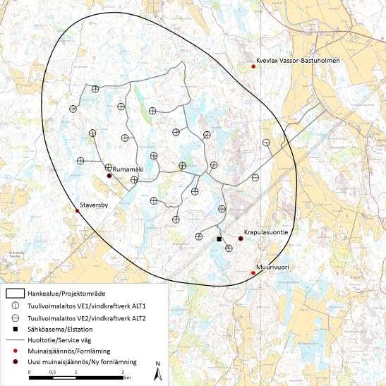 Tarkempi kuvaus arkeologisesta inventoinnista ja sen tuloksista on esitetty liitteessä 3. 11.5.