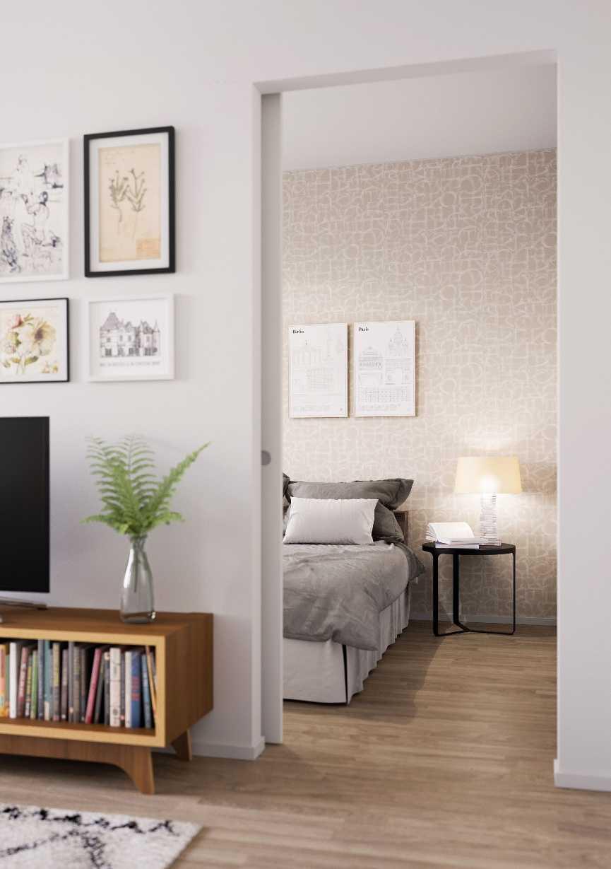 Skanska Design Confident Asuinhuoneet Uuden kodin seinät ovat maalarinvalkoiset.