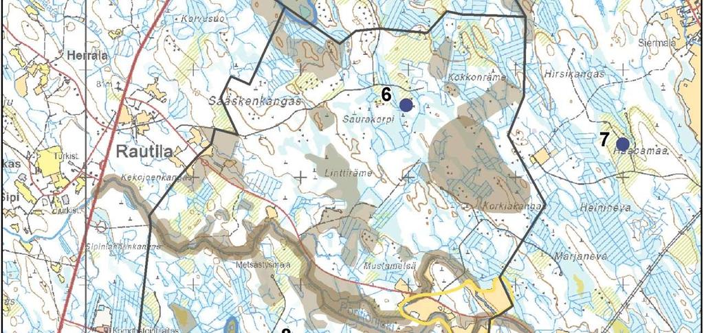 (ks. tekstit) sekä lentävien lintujen tärkeimmät tähystyspaikat: 1.