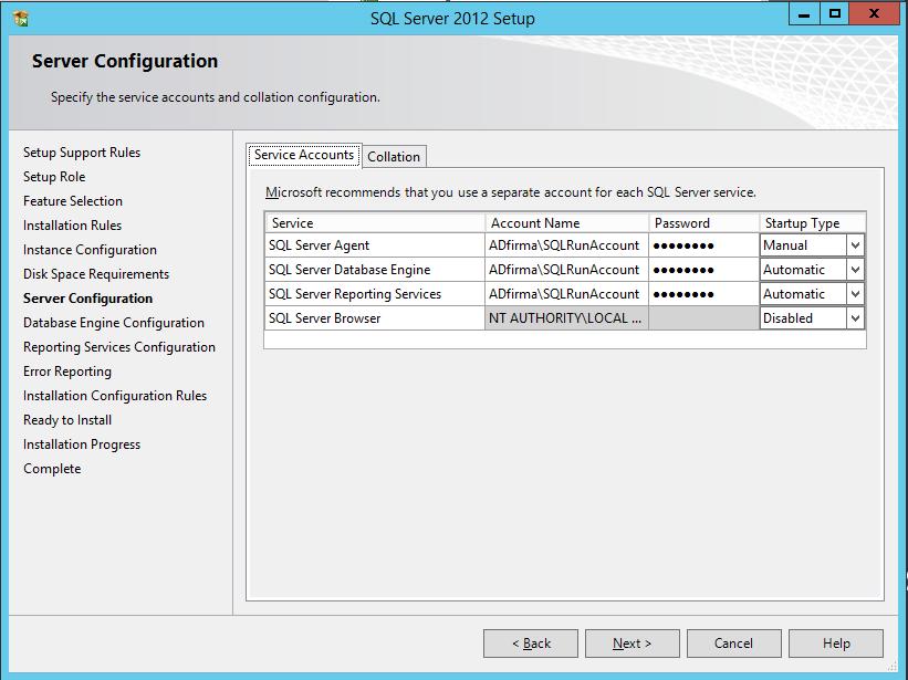 WSUS Role Services: Valitaan kohdat WID Database ja WSUS Services. Content-kohdan Store updates-polku jää tyhjäksi.