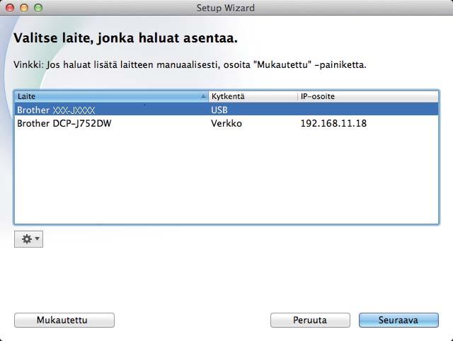 USB Mintosh Vput lukko nostmll sknnerin knsi. Pin sknnerin knnen tuki vrovsti ls j sulje sknnerin knsi molemmin käsin. Vlitse Pikllinen liitäntä (USB) j osoit sitten Seurv. Nout näytön ohjeit.