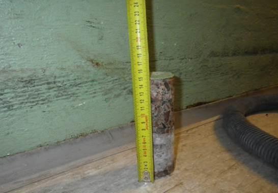 19(69) VS1, Maanvastainen väliseinärakenne, rakenneavauksella RA.06 todennettu rakenne.