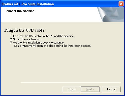 Vain Windows XP:n käyttäjät Varmista, että noudatit ohjeita 1 - E sivuilla 16-18.