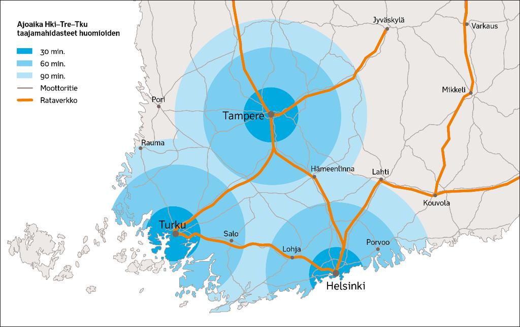 Lisää vetovoimaa elinkeinoelämään Ratayhteys tuo uusia mahdollisuuksia alueiden kasvuun ja kehitykseen.