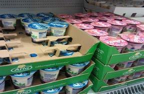 Myyntieräpakkaus painaa max 10 kg (suositus alle 7 kg) ja kestää avattunakin hyllyttämisen.