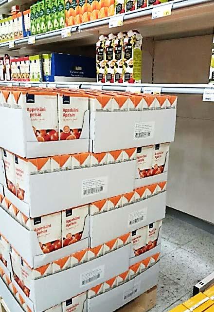 Pakkaukseen ei saa jäädä tyhjää tilaa.