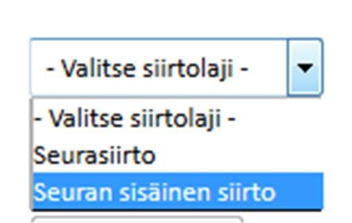 SIIRRON KIISTÄMINEN (VANHA SEURA TEKEE TARVITTAESSA, VAIN VAPAALLA SIIRTOAJALLA) s. 7 1.