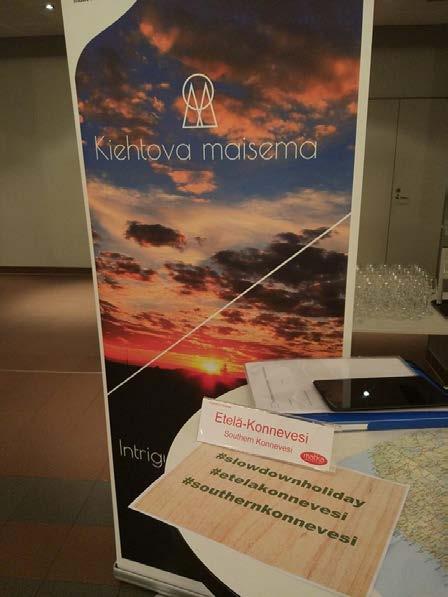 ). 12. Etelä-Konneveden messuosasto ja työskentely osastolla 19-22.1.2017 Matkamessuilla Etelä-Konnevedellä oli osasto ja jakelupiste, jossa messujen aikana toimi yhteensä 21 näytteilleasettajien ja alanäytteilleasettajien edustajaa.