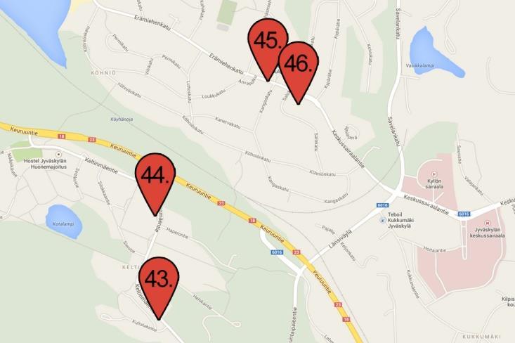 80 43. Keltinmäen koulu 44. Kultasiipi pk 45.