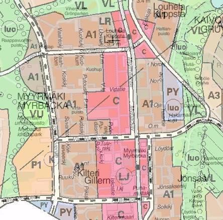 Koulutontilla (Y-tontilla) on Uomarinteen koulu, joka on valmistunut 1975. Kaava-alueella ei ole inventoituja luontokohteita eikä kulttuurikohteita. Yleiskaavassa alue on tehokasta asuntoaluetta.