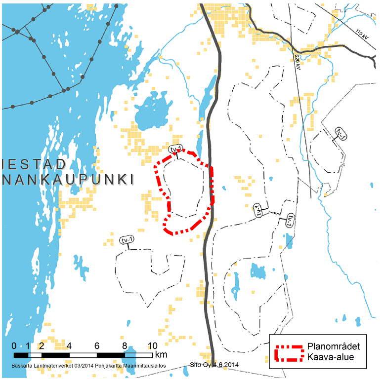 20 / 71 Yleiskaava Hankealueella ei ole yleiskaavaa. Härkmeren osayleiskaava sijoittuu hankealueen pohjoispuolelle. Asemakaava Hankealueella ei ole asemakaavaa. Kuva 8.