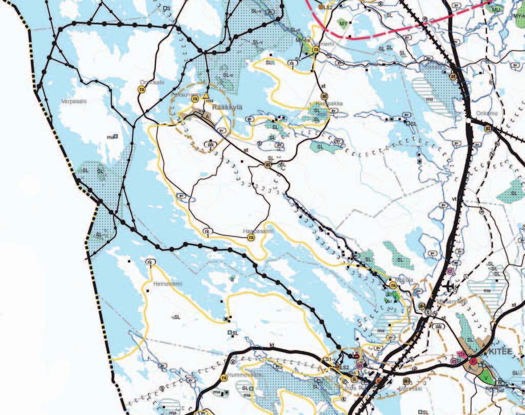 Oriveden kaakkoisrannalle on merkitty kaksi kulttuuriympäristön tai maisemavaalimisen kannalta tärkeää aluetta (ma).