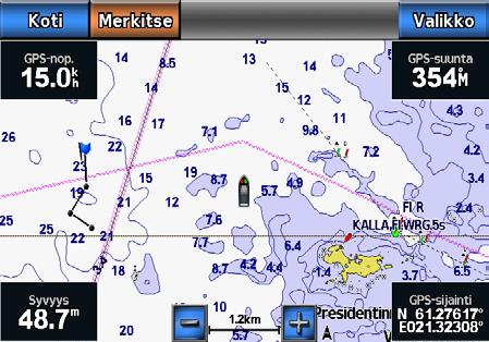 Sijaintiraporttikutsun poistaminen 1. Valitse aloitusnäytössä Infopiste > Muut alukset > DSC-luettelo. 2. Valitse sijaintiraporttikutsu. 3. Valitse Tyhjennä raportti.