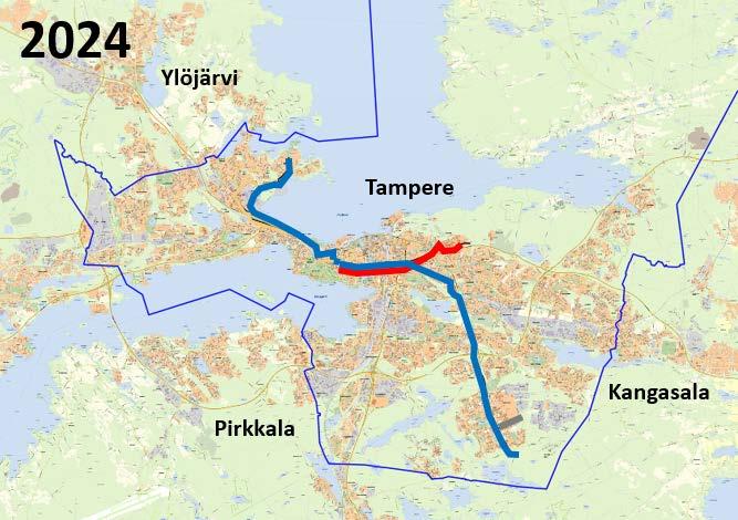 Päätöksenteko raitiotiejärjestelmän laajentamisesta Päätökset raitiotien jatkolinjojen rakentamisesta Tampereen kaupungin alueella tekee kaupunginvaltuusto.