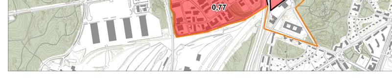 Korttelitehokkuus on alhaisin Oulunkylän liikuntapuistossa.