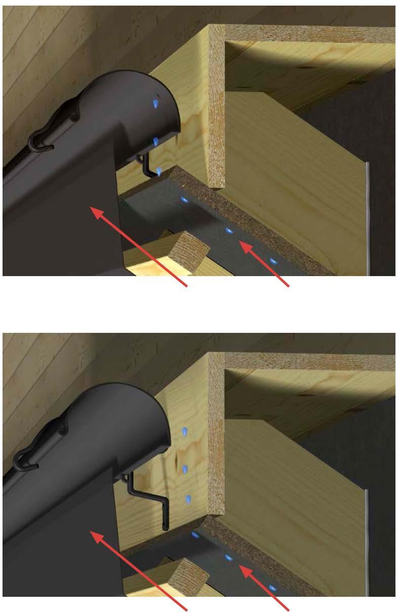 Tiivistä seinästä ulos tulevan kattotuolin pään ympäristö huolellisesti. Voit käyttää myös Hunton Tescon Vana TM - yleisteippiä.