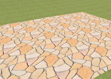 Stone or concrete plate Nicht auf Rasen!
