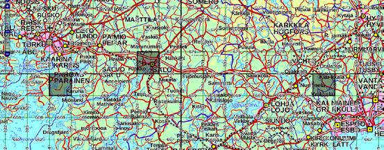 Seuranta-aineistossa Uudenmaan ruutuosuus on suurempi (4,9 %) kuin maakunnan ruutujen osuus Suomen 10 x 10 km havaintoruuduista (3,5 %).