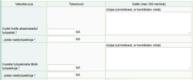 Kansallisella valtuudella rahoitettuja hankkeita varten on valintalista alin vaihtoehto erityistavoitetta ei ole mainittu.