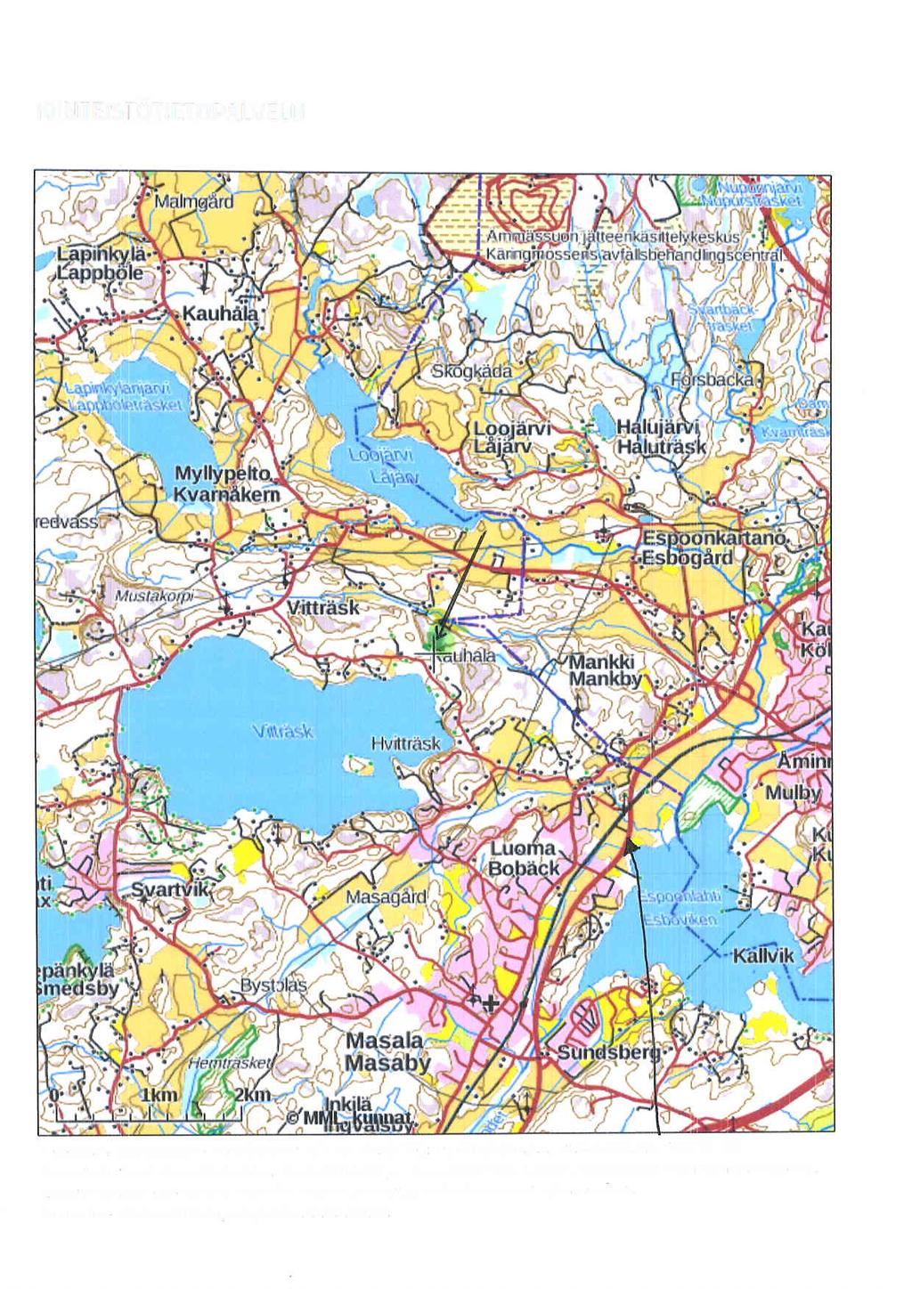 K UT E 5;TOT ETO PA LVE LU Tulcrste,en keskipisteen koordinaatit (ETRS-TM35F N): N: 6675425.25,E:362458'7:" kelfi le Karftatulostr= ei ole mittatarkka.